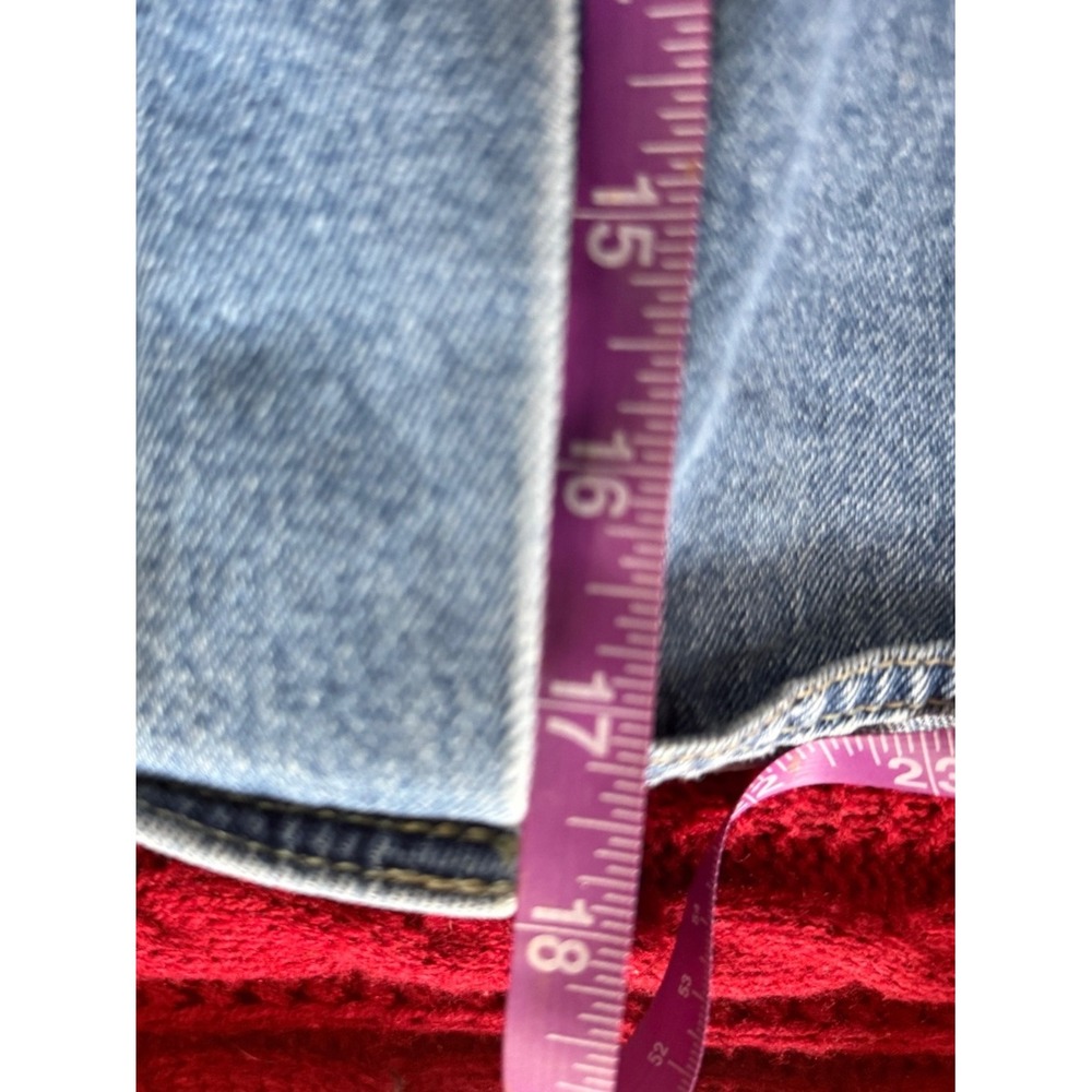 Vintage 90s Button Front Denim Mini Skirt High Waist Jean Skirt Size 4 - Picture 9 of 9